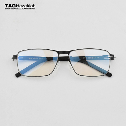 TAG Brand Germany Stainless Steel metal frame Glasses Men Square Myopia prescription eyewear optical eyeglasses frame spectacle  ► Photo 1/1