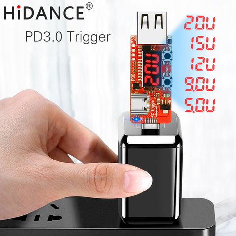 HiDANCE PD protocol type-c charger PD2.0 automatic voltage detector 5V9V12V15V20V for xiaomi PD charger trigger Fixed voltage ► Photo 1/6