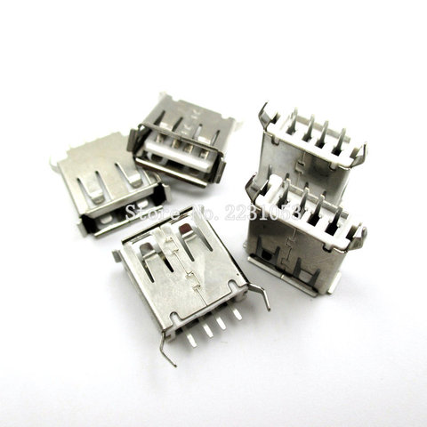 10PCS/LOT 180 USB-AF female socket USB Connector Pin interfaces directly pin female ► Photo 1/2
