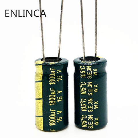 2200uF 16V High Frequency LOW ESR Radial Electrolytic Capacitors 105C 10x20mm