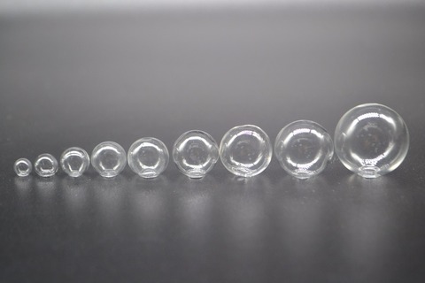 10pcs Mix Empty Glass Round Ball Shape wish Bottles Pendant Charms