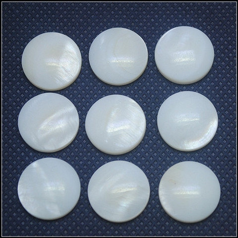 30pcs Wholesale white mother of pearl cabochons shell cabochons bracelet making coin shape finger rings making 12mm 14mm 18mm ► Photo 1/3