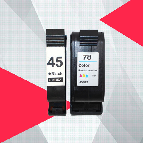 Compatible ink cartridges For HP 45 78 deskjet 1220c 3820 3822 6122 6127 930c 932c 940c 950c printers For HP45 For HP78 ► Photo 1/6