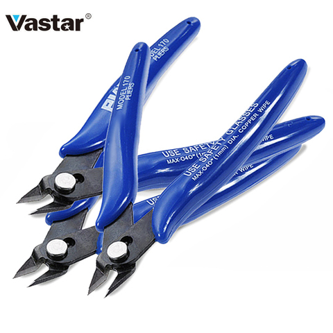 Vastar Electrical Wire Cable Cutters Cutting Side Snips Flush Pliers Nipper Anti-slip Rubber Mini Diagonal Pliers Hand Tools ► Photo 1/6