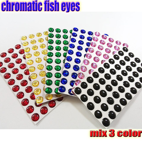 2022 fishing solid color eyes 4mm5mm6mm8mm10mm chromatic eyes mix color 150pcs/lot ► Photo 1/6