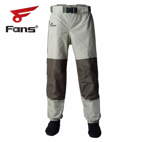 8 Fans Men’s Women Fishing Waist Waders - 3-Ply Durable Breathable and Waterproof  for Duck Hunting, Fly Fishing，Kayaking ► Photo 1/6