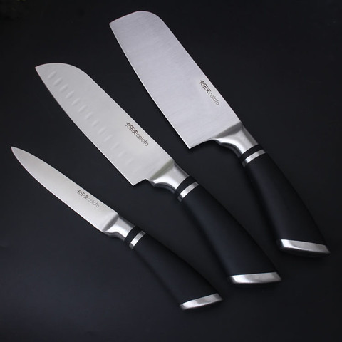 Free Shipping MIKALA High Quality Stainless Steel 3 Pieces Kitchen Set Knives Japanese Chef Knife Vegetable Fruit Paring Knife ► Photo 1/5