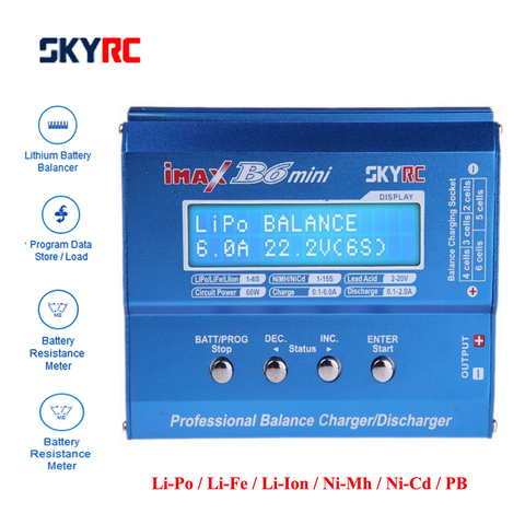 Original SKYRC IMAX B6 mini 60W Balance Charger Discharger for RC Helicopter nimh nicd Aircraft Intelligent Battery Charge ► Photo 1/6