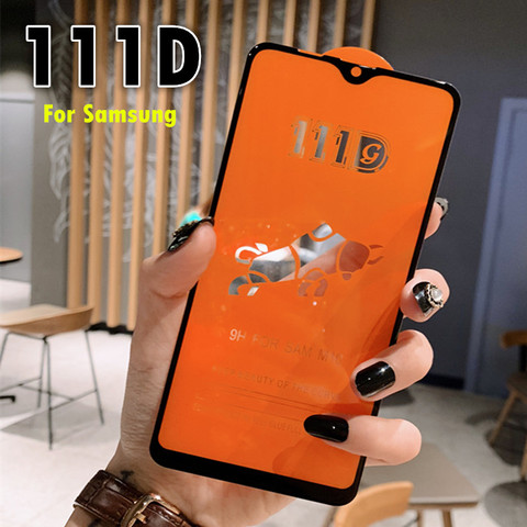 111D Full Curved Tempered Glass For Samsung Galaxy A6 A8 J4 J6 J8 plus A9 A7 2022 Screen Protector For Samsung Protective Film ► Photo 1/6