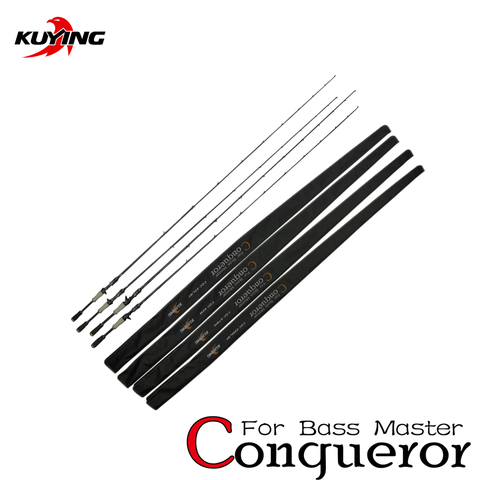 KUYING Conqueror 1.95m 1.98m 2m 2.05m Fast Action Carbon Lure Casting Spinning Fishing Rod Fish Pole BASS Master Hard Soft Cane ► Photo 1/5