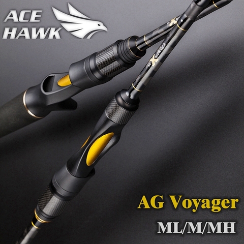 AG voyager spinning baitcasting fishing rod 4 sections travel rod ML M MH 1.8 2.1 2.4 2.7m carbon fishing rod F MF action ► Photo 1/2