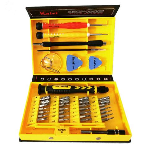 Kaisi 38 in 1 Screwdriver Set multipurpose phone Opening Repair Tool for PC, laptop, mobile phone Tools Sets ► Photo 1/6
