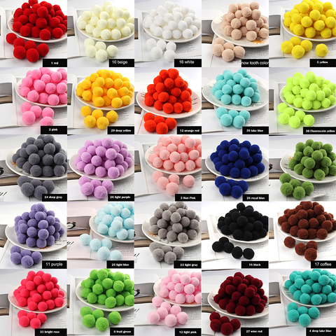 Pompom 8/10/15/20/25/30mm Mini Fluffy Soft Pom Poms Pompoms Ball Furball Handmade for DIY Crafts Home Decor Sewing Supplies ► Photo 1/6