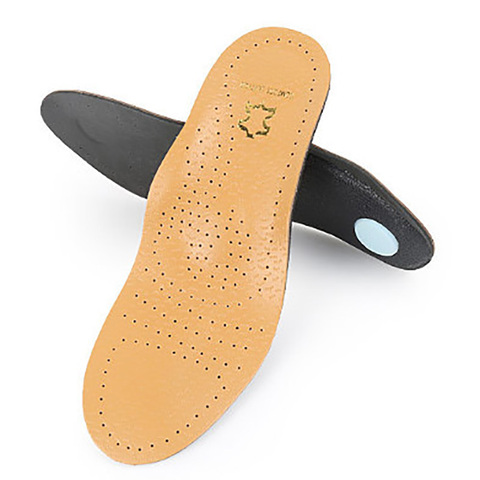 EU35-46 High Quality Leather Orthosis Insoles For Flat Feet Arch Support Orthopedic Silicone Sneakers Leather Insoles Men Women ► Photo 1/6