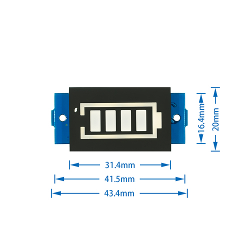 4S 16.8V 1S 2S 3S 4S 6S 7S 4 Series Lithium Battery Capacity Indicator Module 16.8V Blue Display Electric Vehicle Battery Power Tester 