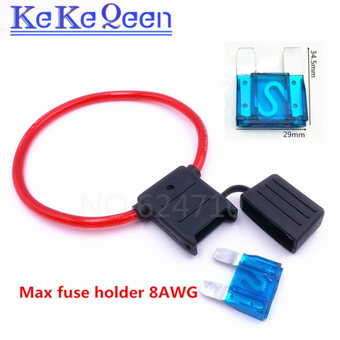 1PCS Inline Auto Blade Fuse Holder 8AWG Fuse Holder MAXI Fuse Holder With 26cm Wire Plastic Cover with 60A MAXI FUSE ► Photo 1/4
