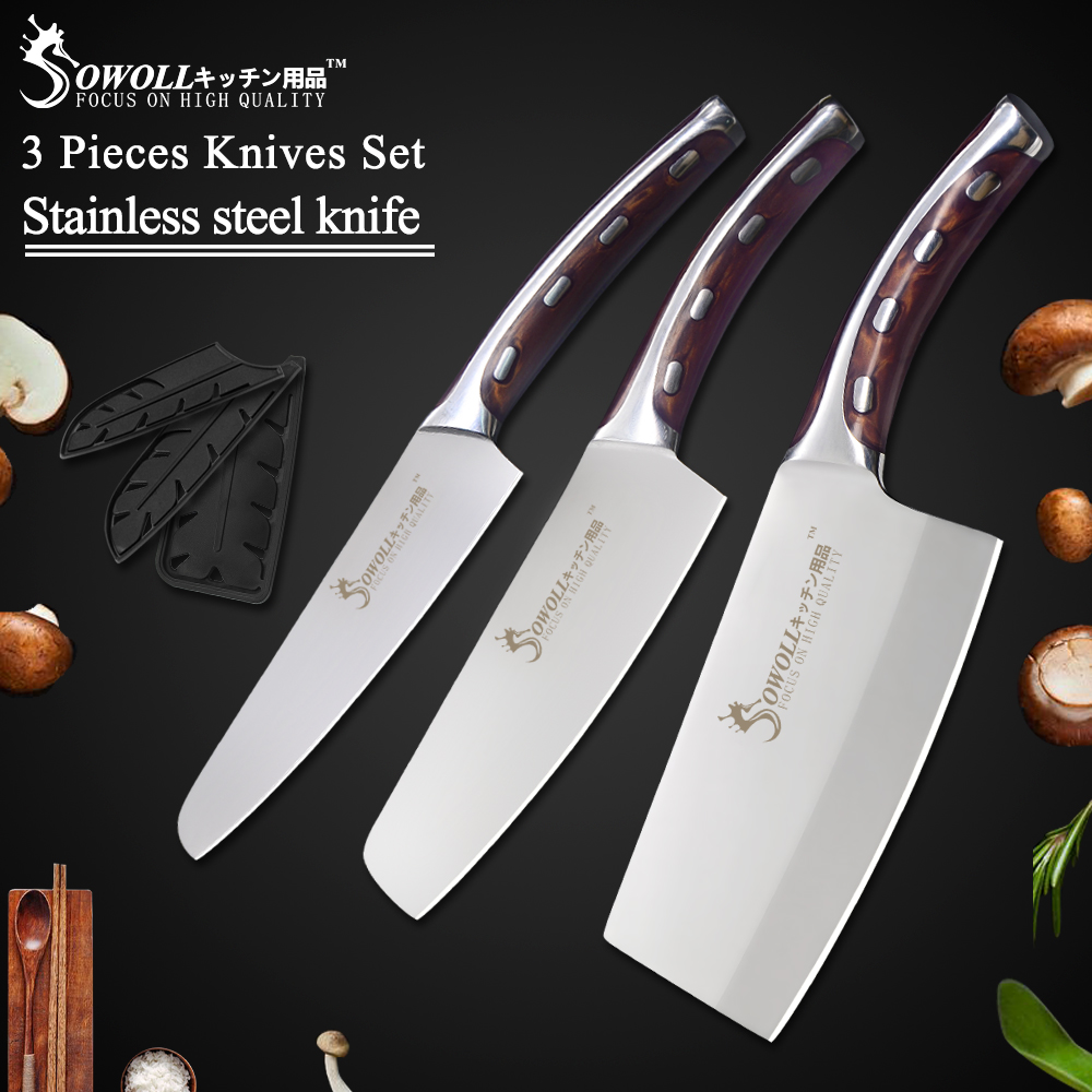 Sowoll Stainless Steel Knife Seamless Welding Resin Fibre Handle