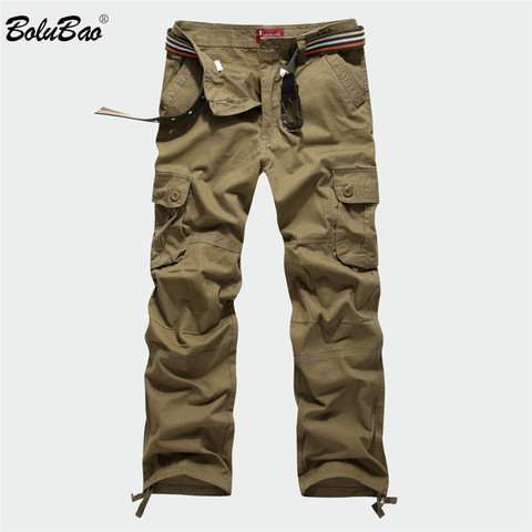 BOLUBAO New Men Cargo Pants Men Multi Pockets Pants Military Camouflage Track Pants Trousers Mens Elastic Waist Pant ► Photo 1/6