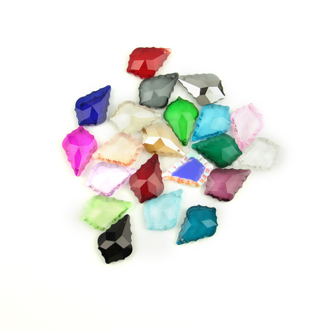 38/50mm 10pcs/60pcs/100pcs Colorful Crystal Maple Leaf Glass Lighitng Chandelier Prism Parts Pendant For Home Decor ► Photo 1/6