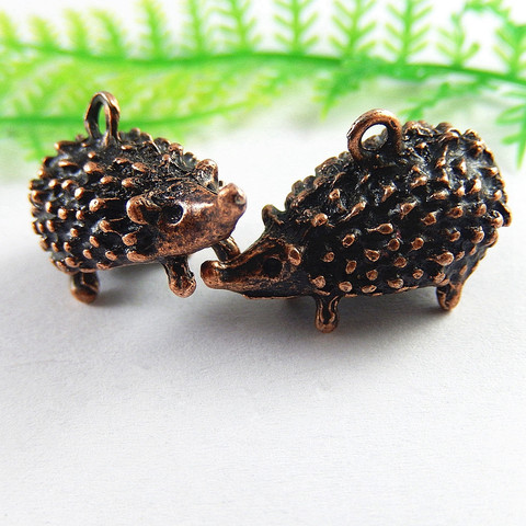 10pcs/lot Personality Antique Bronze Hedgehog Pendant Charms Punk Necklace 25*14*12mm Jewelry Fine Handmade Gifts Crafts 51230 ► Photo 1/6