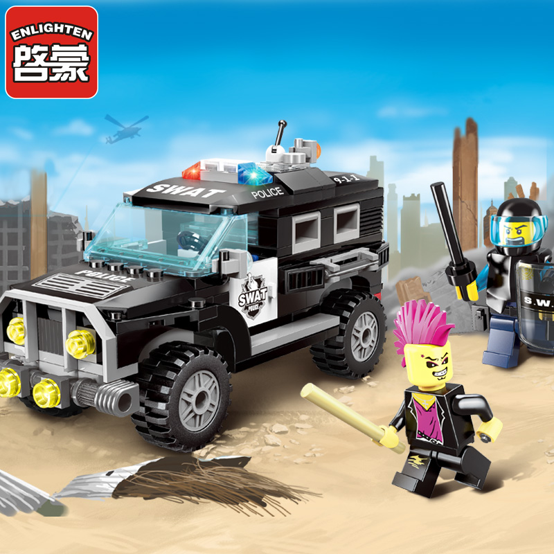 New 452pcs City Serias Special Police SWAT car Building Blocks Bricks Model Toys 