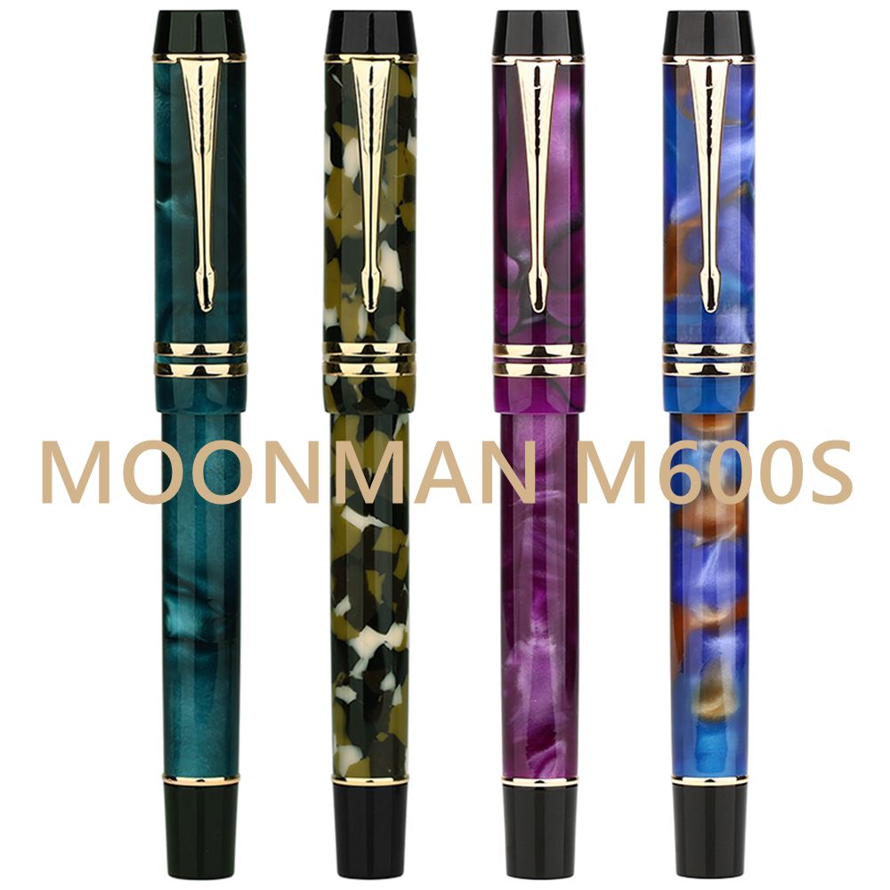 Fine Nib 0.5mm M600S Acrylic Resin Fountain Pen Gift Pen New Moonman M600 