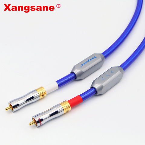 Xangsane Hifi 2RCA to 2RCA Cable Hi-end 4 core oxygen-free copper Silver-plated Dual RCA Male to Male Audio Cable ► Photo 1/1