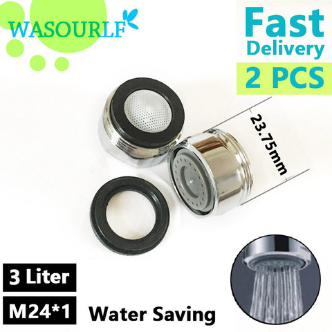 WASOURLF  2 PCS water saving faucet aerator M24 24mm male thread 3 Liter bubbler tap accessories free shipping welcome wholesale ► Photo 1/3
