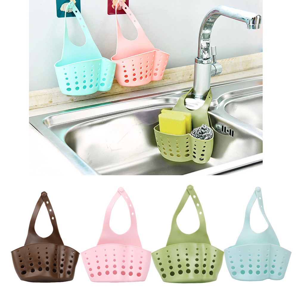 Convenient Portable Home Kitchen Hanging Drain Bag Basket Bath Storage Tool Sink