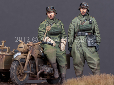 1:35 WWII German motorcycle soldiers ► Photo 1/1