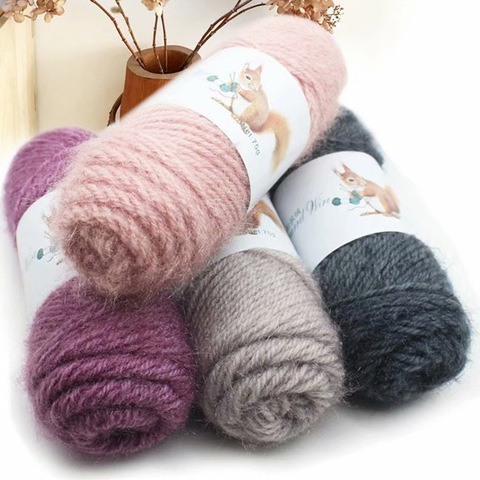 75g Squirrel Cashmere Yarn Faux Mohair Yarn Fashion Crochet Yarn Middle Tick Knitting Skeins for DIY Winter Hat Scarf ► Photo 1/6