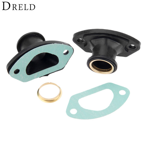 DRELD 2 Sets Chainsaw Parts Exhaust Intake Manifold With Ring & Gasket For 45CC/4500 52CC/5200 58CC/5800 Chinese Chainsaw Parts ► Photo 1/6