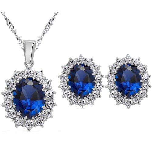 Price History Review On Royal Blue Austrian Crystal Pendant Necklace Earring Fashion Jewelry Set Dropshipping Romantic Cute Kate Queen Design Gift Aliexpress Seller Tiger Totem Official Store Alitools Io
