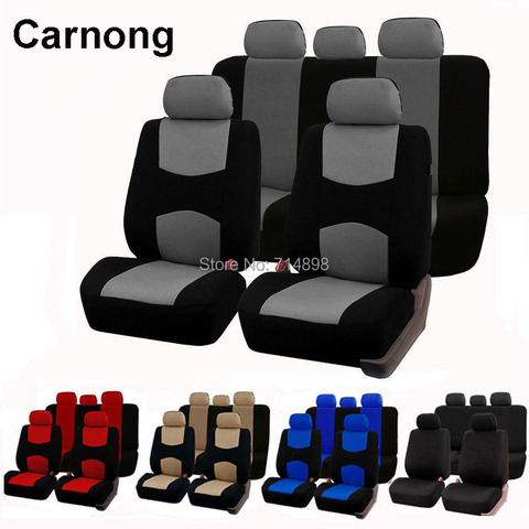 Carnong Car Seat Cover Universal jersey fabric full set light weight car interior accessory rear seat NOT DETACH auto seat cover ► Photo 1/6