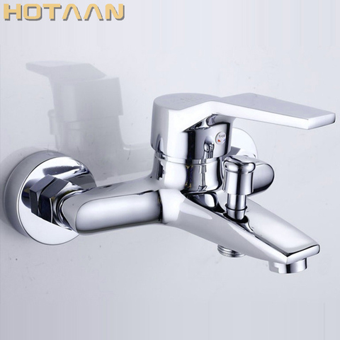 Free shipping Polished Chrome Finish New Wall Mounted shower faucet Bathroom Bathtub Handheld Shower Tap Mixer Faucet  YT-5339-A ► Photo 1/6