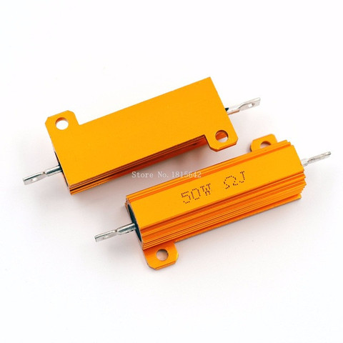 RX24 50W Aluminum Power Metal Shell Case Wirewound Resistor 0.01 ~ 100K 0.05 0.1 0.5 1 1.5 6 8 10 20 100 150 200 500 1K 10K ohm ► Photo 1/1
