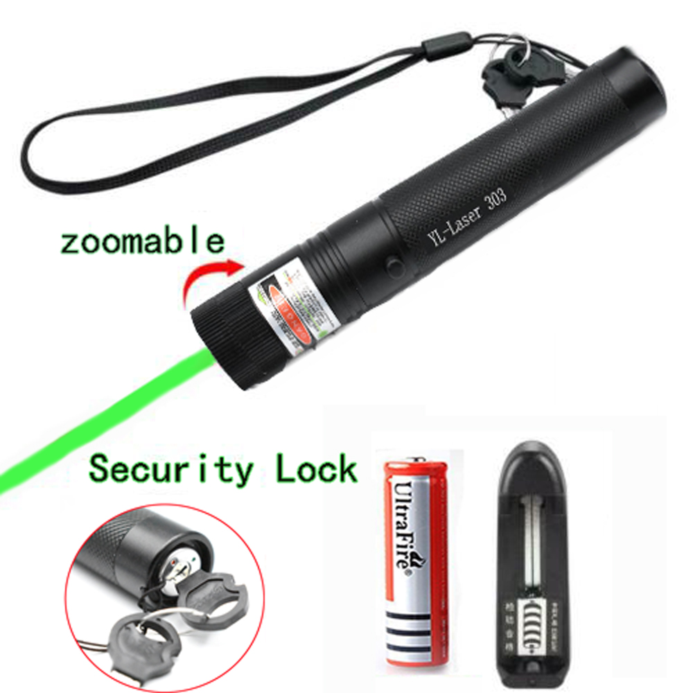 Green Laser Pointers Strong 100000m 532nm High Power Laser 303 Lazer SD Burning 