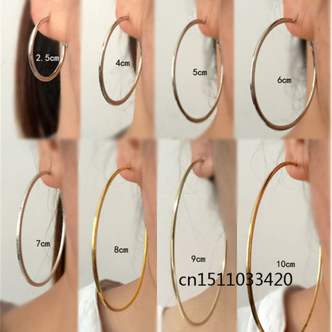 Big Small Circle Hoop Earrings for women Female Fashion brand rose gold black ring ear jewelry nightclub DJ 2022 Ladies earrings ► Photo 1/6