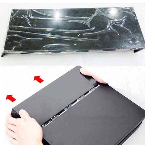 Glossy Black Universal HDD hard Disc Drive Cover Case   for Playstation 4 PS4 Faceplate CUH-1000 to 1200 With Silver logo ► Photo 1/6