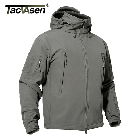 TACVASEN Winter Tactical Softshell Jacket Mens Fleece Jacket Coat Waterproof Windproof Military Coats Hunting Hiking Windbreaker ► Photo 1/6