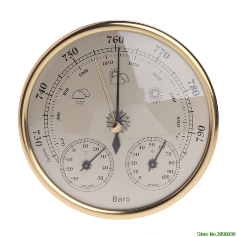 Wall Mounted Household Barometer Thermometer Hygrometer Weather Station Hanging ► Photo 1/6