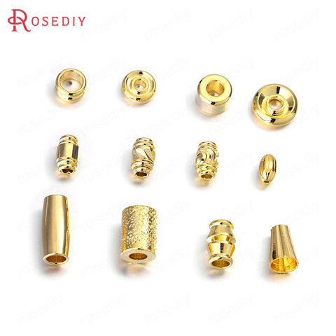 (35743)20PCS 24K Gold Color Brass Spacer Beads Bracelet Beads High Quality Diy Jewelry Findings Accessories ► Photo 1/6