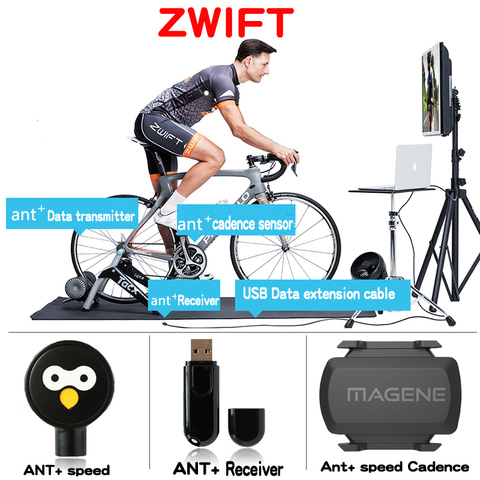 Zwift USB ANT+ Sensor Data Heart Rate Receiver Compatible Garmin Forerunner Stopwatch Series Bicycle Computer   Sticker ► Photo 1/4