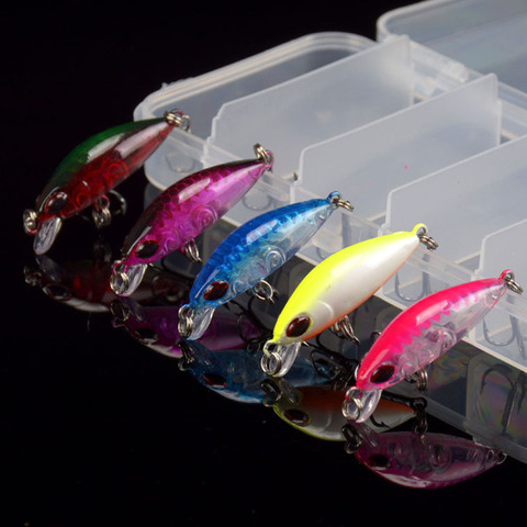 New 5pcs Mini Minnow 4cm 2.5g Fishing Lure Set Kit With Box CrankBaits Wobblers Lures Sinking Carp Fishing Tackle Artificial ► Photo 1/6