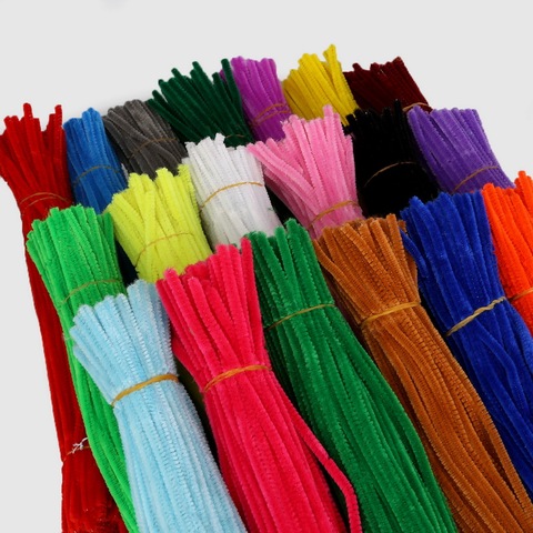 100pcs 5mm Chenille Stems Pipe Cleaners Children Kids Plush Educational Toy Crafts Colorful Pipe Cleaner Toys Handmade DIY Craft ► Photo 1/6