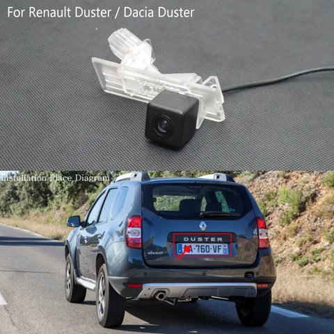 Lyudmila FOR Renault Duster / Dacia Duster / Reversing Rear View Camera / HD Back up Camera / License Plate Light Installation ► Photo 1/6