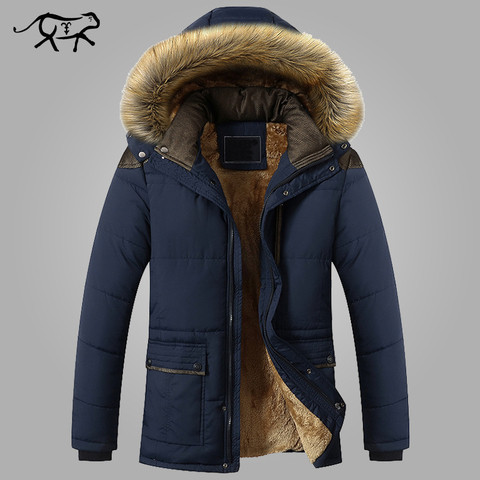 Winter Jacket Men Brand Fashion New Arrival Casual Slim Thick Warm Mens Coats Parkas With Hooded Long Overcoats Clothing Male ► Photo 1/6