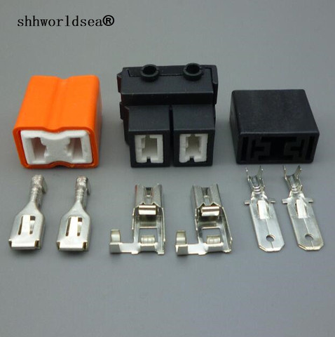 shhworldsea 2sets H7 H2 bend right  ceramic high temperature ceramics corner H7 bulb socket plug connector ► Photo 1/4