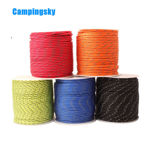 CAMPING SKY Paracord 2mm Reflective Paracord 3 Strand Core Outdoor Camping  Rope Parachute Cord Lanyard Tent Multifunction Corda - Price history &  Review, AliExpress Seller - campingsky Official Store