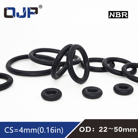 20PC/lot Rubber Ring NBR Sealing O Ring CS4mm OD22/24/25/28/30/32/34/35/38/40/42/45/48/50mm Nitrile O-Ring Seal Gasket Rings ► Photo 1/6